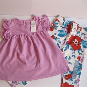 Baby Gap Girls SS Top Pant Leggings 3T Outfit
